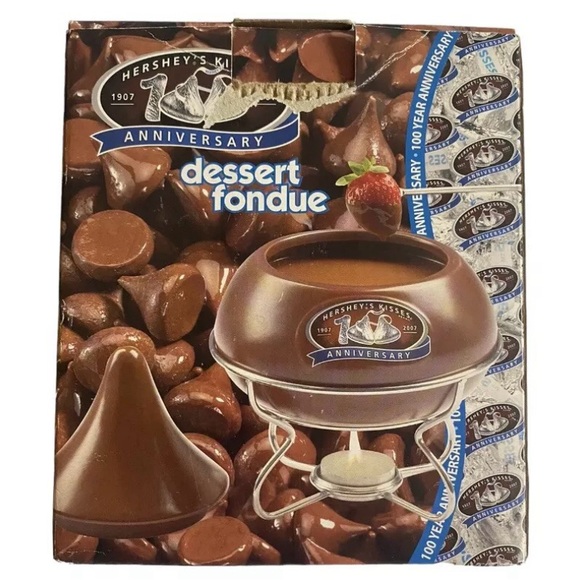 Hershey's Kisses Ceramic Fondue Set for 4 New - Picture 8 of 10